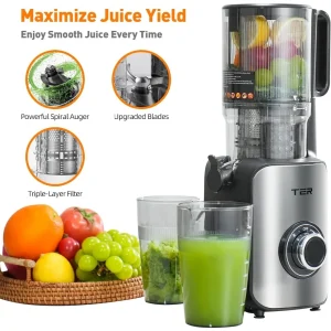 Slow Masticating Juicer. Cold Press. Easy Clean