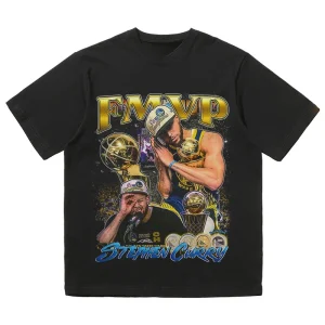 New Stephen Curry Good Night Pattern Y2k Harajuku Print High-quality Pure Cotton Men's and Women's Sports and Leisure T-shirt